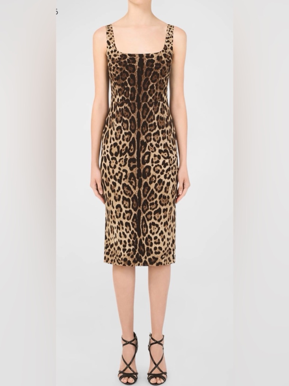 Vintage 2000’s Y2K Dolce & Gabbana Silk Leopard Print Bustier Silk Dress 38 / 2